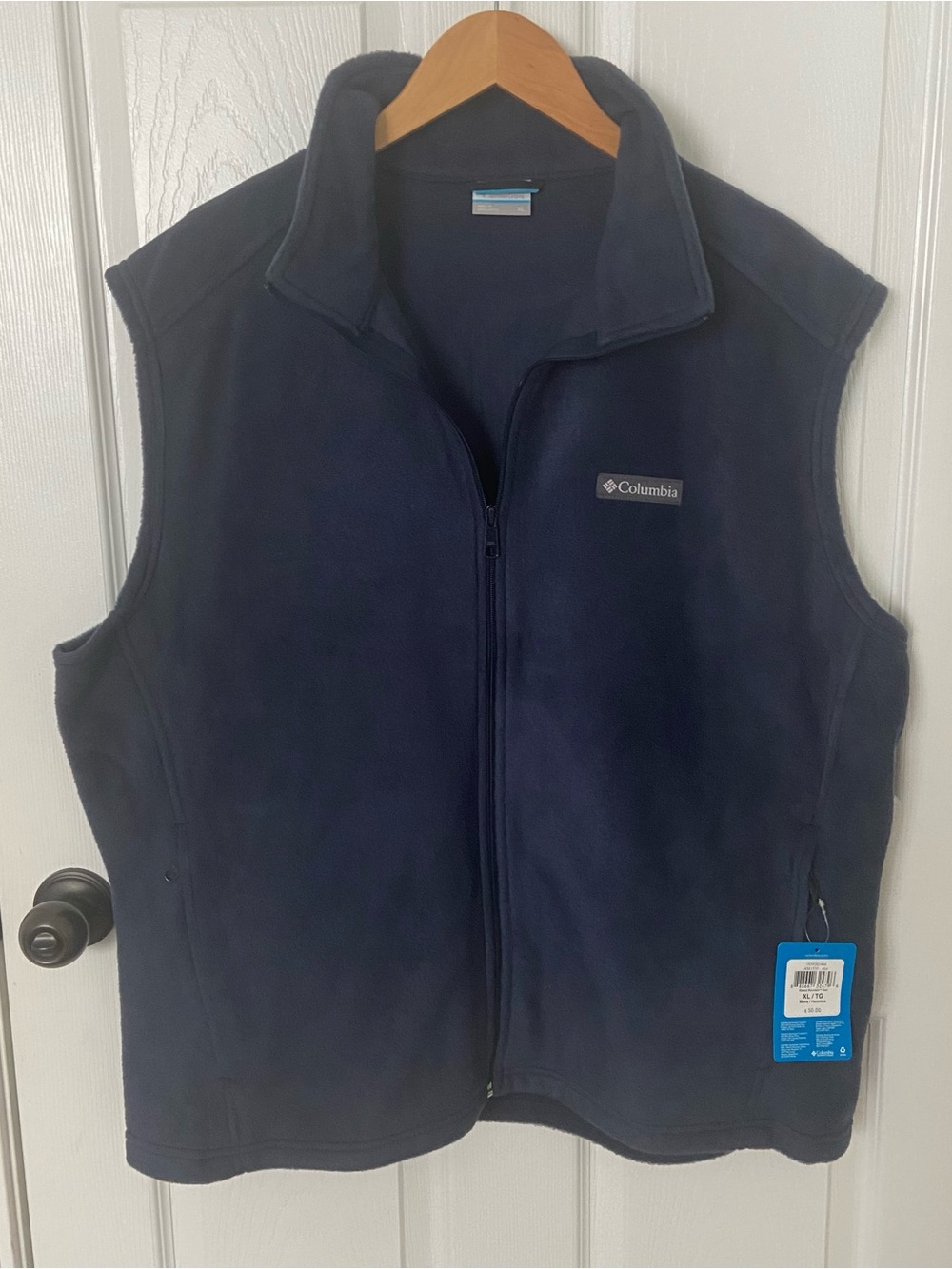 NWT Columbia Steens Mountain Fleece Vest Men’s XL Navy Full Zip Lightweight